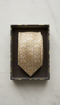 Gold Pattern Silk Tie Gift Presentation