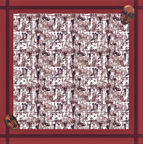 BEAUTIFUL NOSTALGIA CREPE DE CHINE SCARF