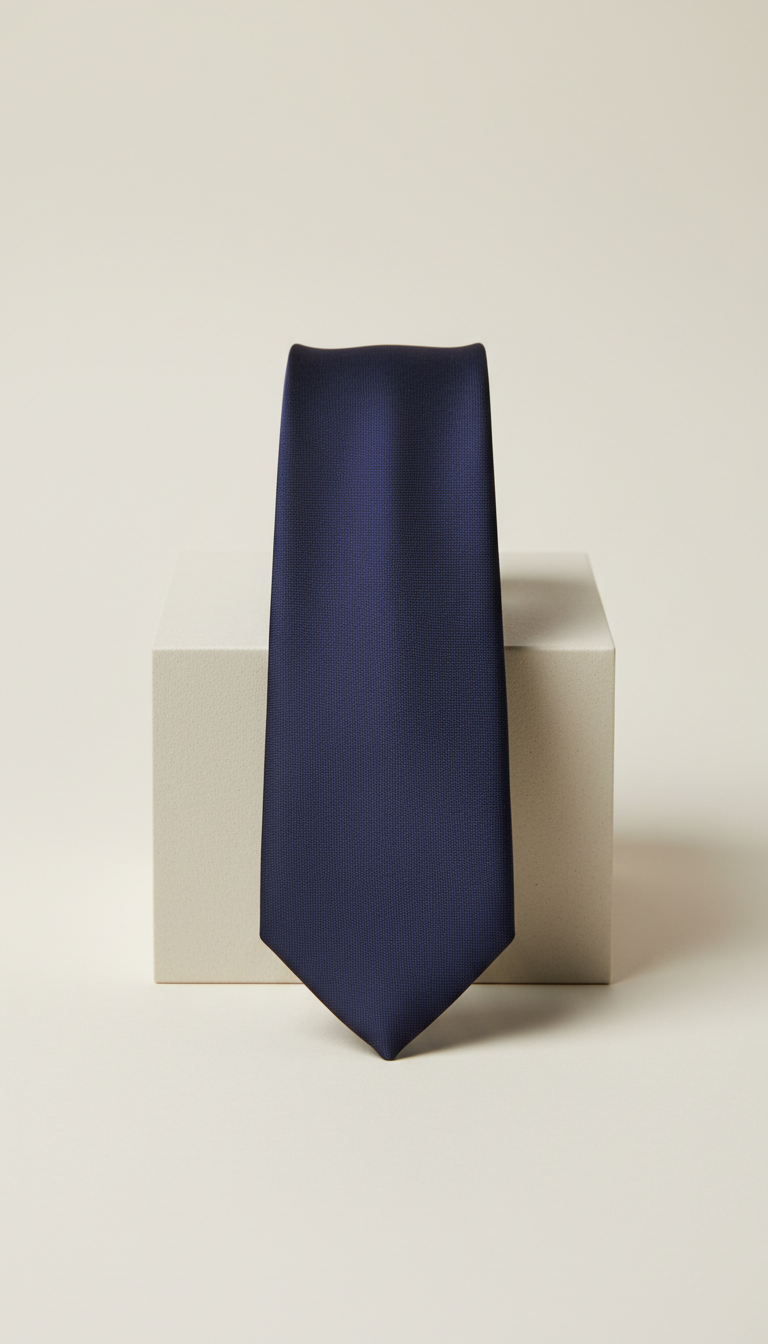 Classic Navy Silk Tie Gallery Line