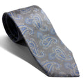 Light Gray Paisley Jacquard Silk Tie