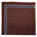 Brown - Polka Dot - Wool/Silk Pocket Square
