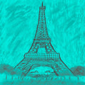 Paris Eiffel Tower Dawn Pocket Square
