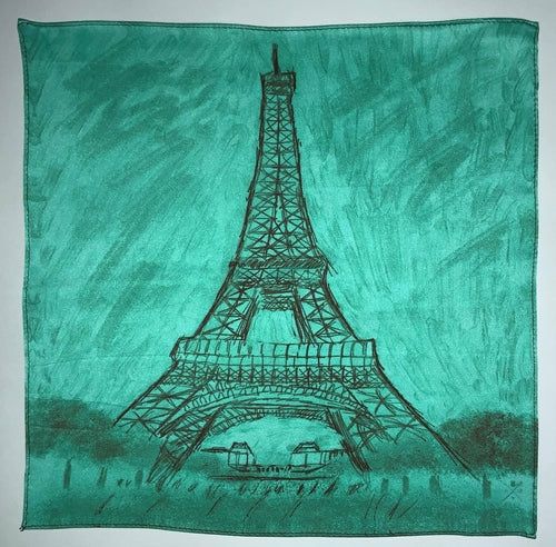 Paris Eiffel Tower Dawn Pocket Square