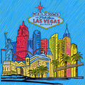Fabulous Las Vegas Sky Blue Pocket Square