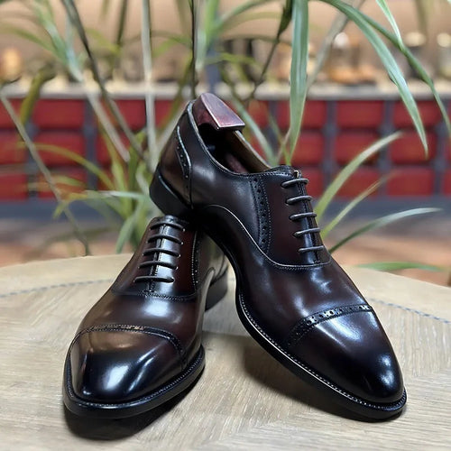 Summer New Men's Leather Shoes - Business Formal, Three-Joint
