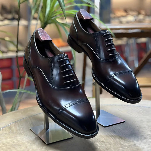 Summer New Men's Leather Shoes - Business Formal, Three-Joint