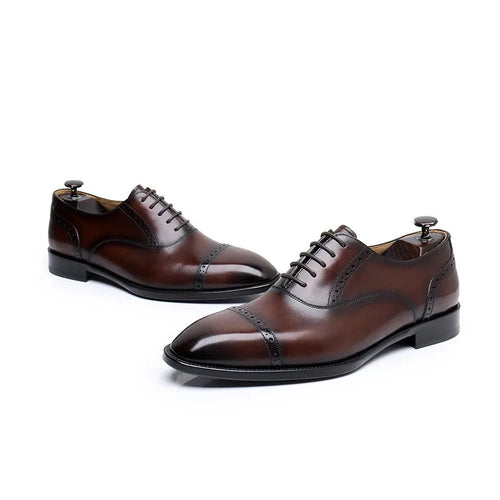 Summer New Men's Leather Shoes - Business Formal, Three-Joint