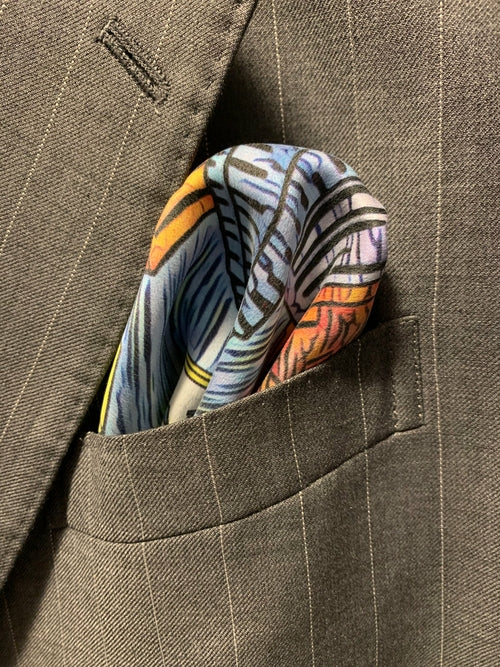 Fabulous Las Vegas Sky Blue Pocket Square