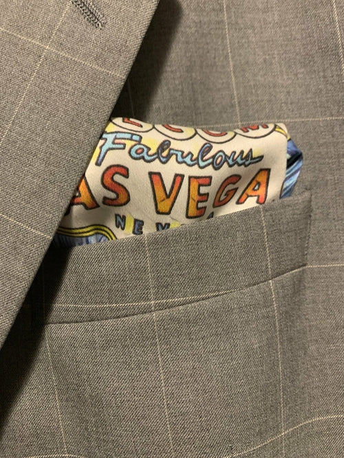 Fabulous Las Vegas Sky Blue Pocket Square