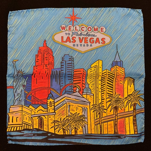 Fabulous Las Vegas Sky Blue Pocket Square