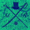 London Street Map Mint Pocket Square