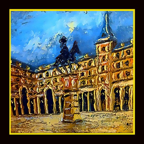 Plaza Mayor de Madrid Pocket Square