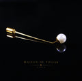 Gold Plated with Pearl Cravat Pin