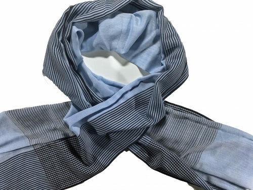 Light Blue Classic Plaid Scarf