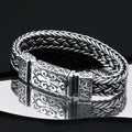 Antique Wide Braided Bracelet Men's Thick Tide Brand Generous Ring