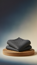 Charcoal Wool Pocket Square