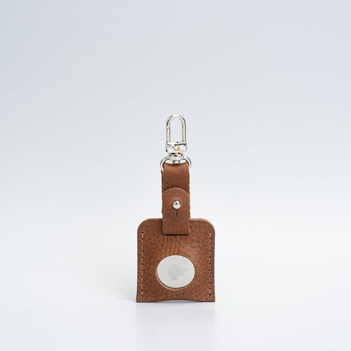 Leather Bag Charm for AirTag with carabiner