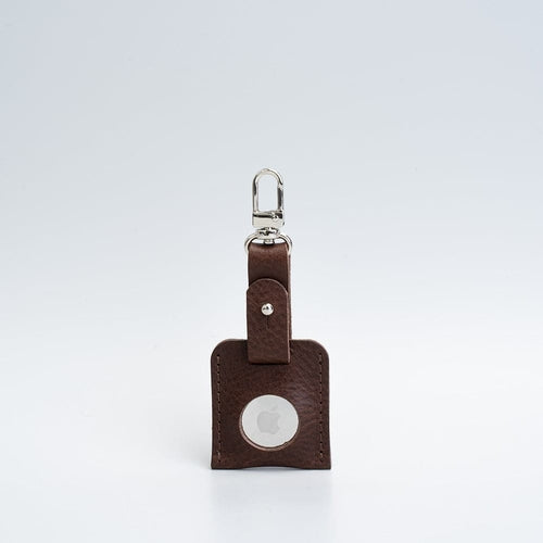 Leather Bag Charm for AirTag with carabiner