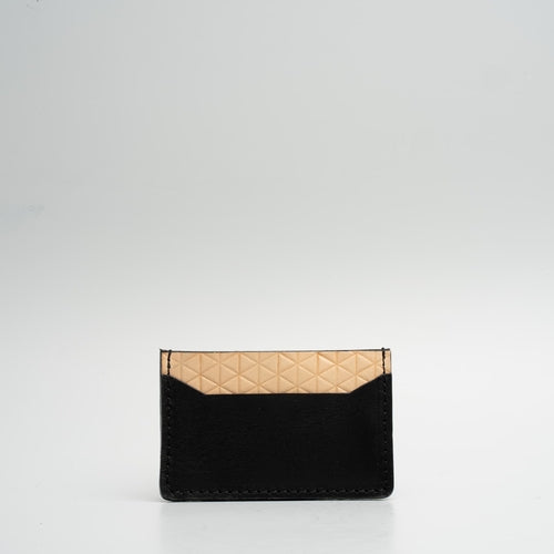 Leather card holder - Geometric Net