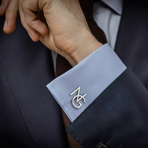 Handmade Frosted Personalized Name Cufflinks – Custom Initial Letter