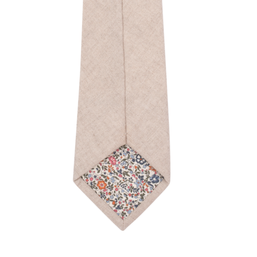 Natural Textured Linen Tie