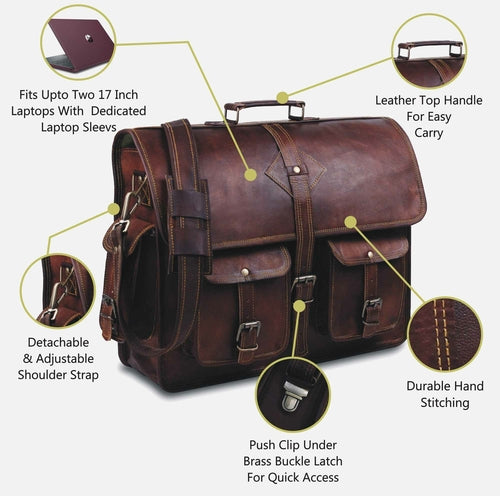 Vintage Leather Messenger Bag Mens.