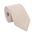 Natural Textured Linen Tie