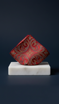 Silk Pocket Square Carmine Filigree