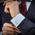 Handmade Frosted Personalized Name Cufflinks – Custom Initial Letter