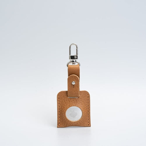Leather Bag Charm for AirTag with carabiner