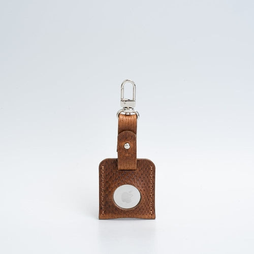 Leather Bag Charm for AirTag with carabiner