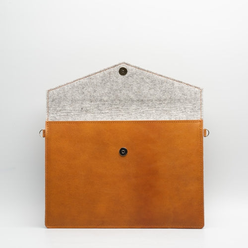 Leather Bag for MacBook with Adjustable Strap