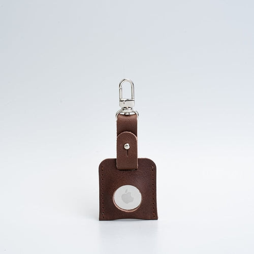 Leather Bag Charm for AirTag with carabiner