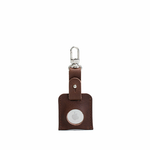 Leather Bag Charm for AirTag with carabiner