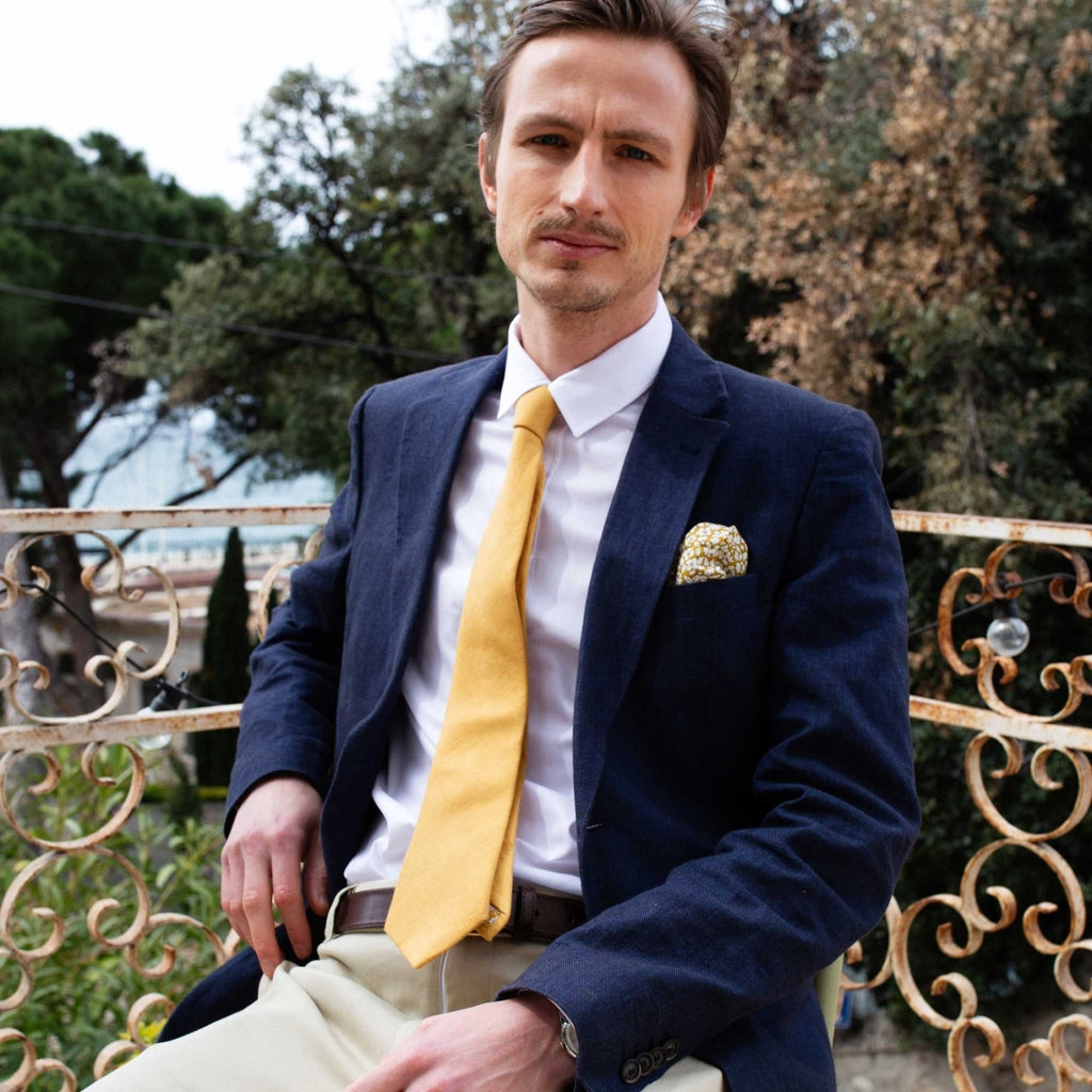 Mustard Linen Tie