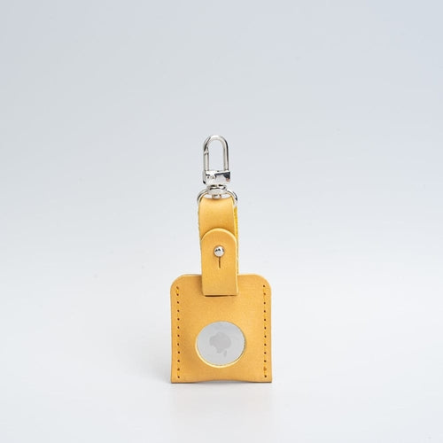 Leather Bag Charm for AirTag with carabiner