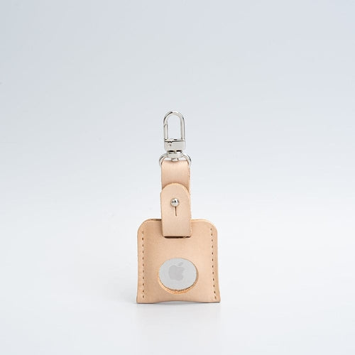Leather Bag Charm for AirTag with carabiner