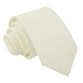 Plain Satin Classic Tie - Boys - Ivory