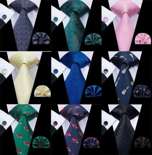 10 Styles 8.5cm men silk ties fashion for Men Classic Silk Hanky