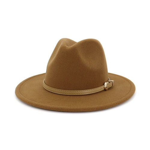 2020 Autumn Winter Women Men Wool Felt Panama Hat Jazz Fedora Bowler
