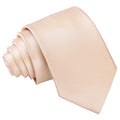 Solid Check Slim Tie - Champagne