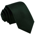 Solid Check Slim Tie - Dark Green