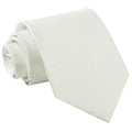 Solid Check Classic Tie - White
