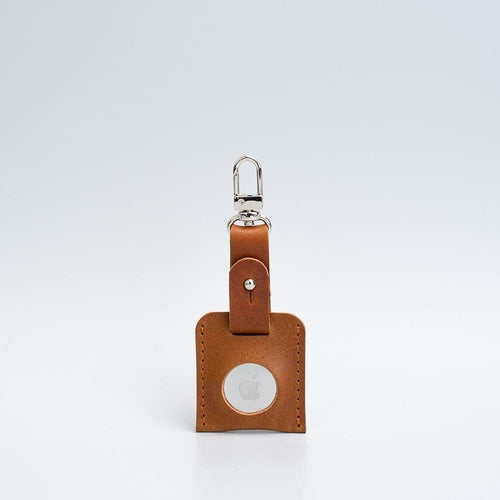 Leather Bag Charm for AirTag with carabiner