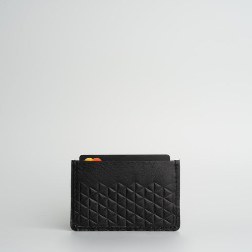 Leather card holder - Geometric Net
