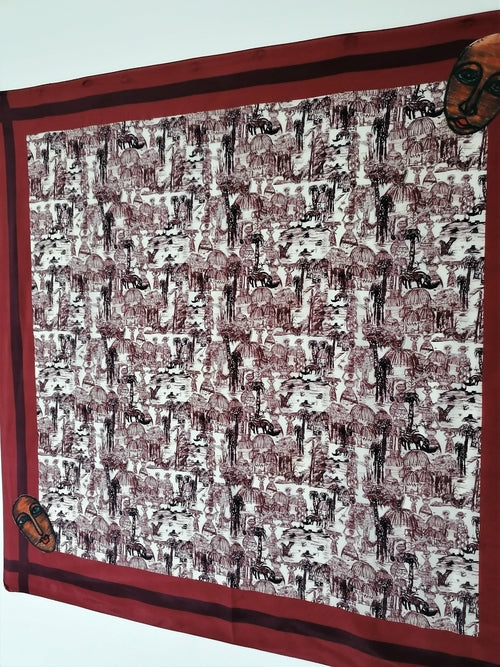 BEAUTIFUL NOSTALGIA CREPE DE CHINE SCARF