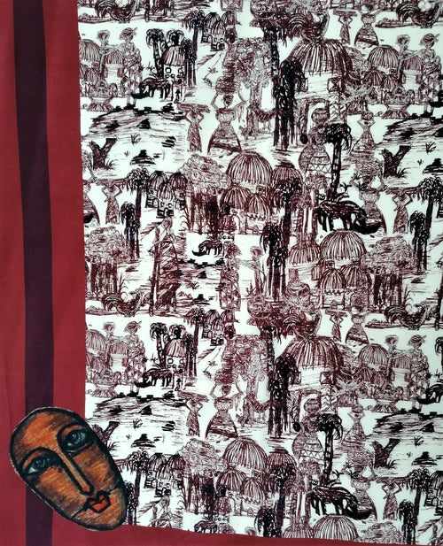 BEAUTIFUL NOSTALGIA CREPE DE CHINE SCARF