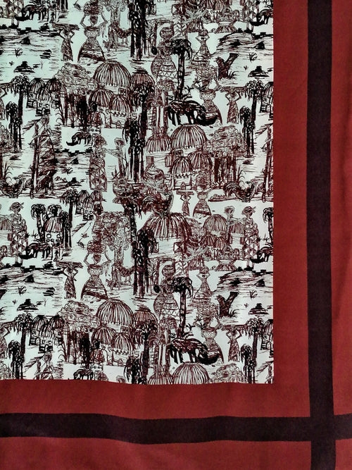 BEAUTIFUL NOSTALGIA CREPE DE CHINE SCARF